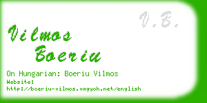 vilmos boeriu business card